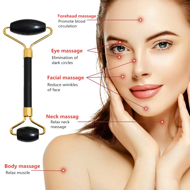 Jade Facial Massage Roller Gua Sha