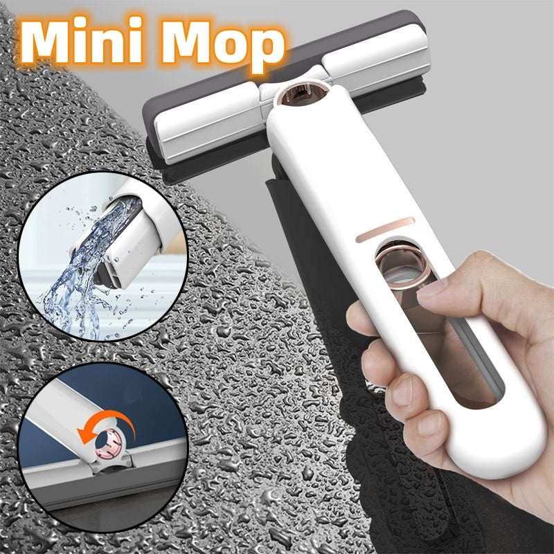 Mini Sponge Mop – Compact Squeeze Mop for Floor, Kitchen, and Car Cleaning (Biodegradable Cotton Head)